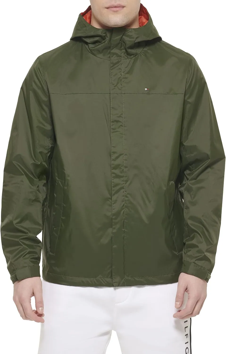 Tommy Hilfiger Men's Lightweight Breathable Waterproof Hooded Jacket