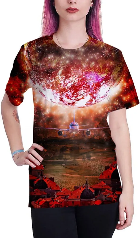 Unisex 3D Graphic Print Shirts for Mens Women Casual Short Sleeve Tee Shirts Top