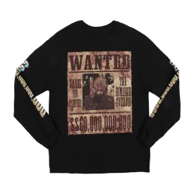 Vash Wanted Poster Black Long Sleeve Tee