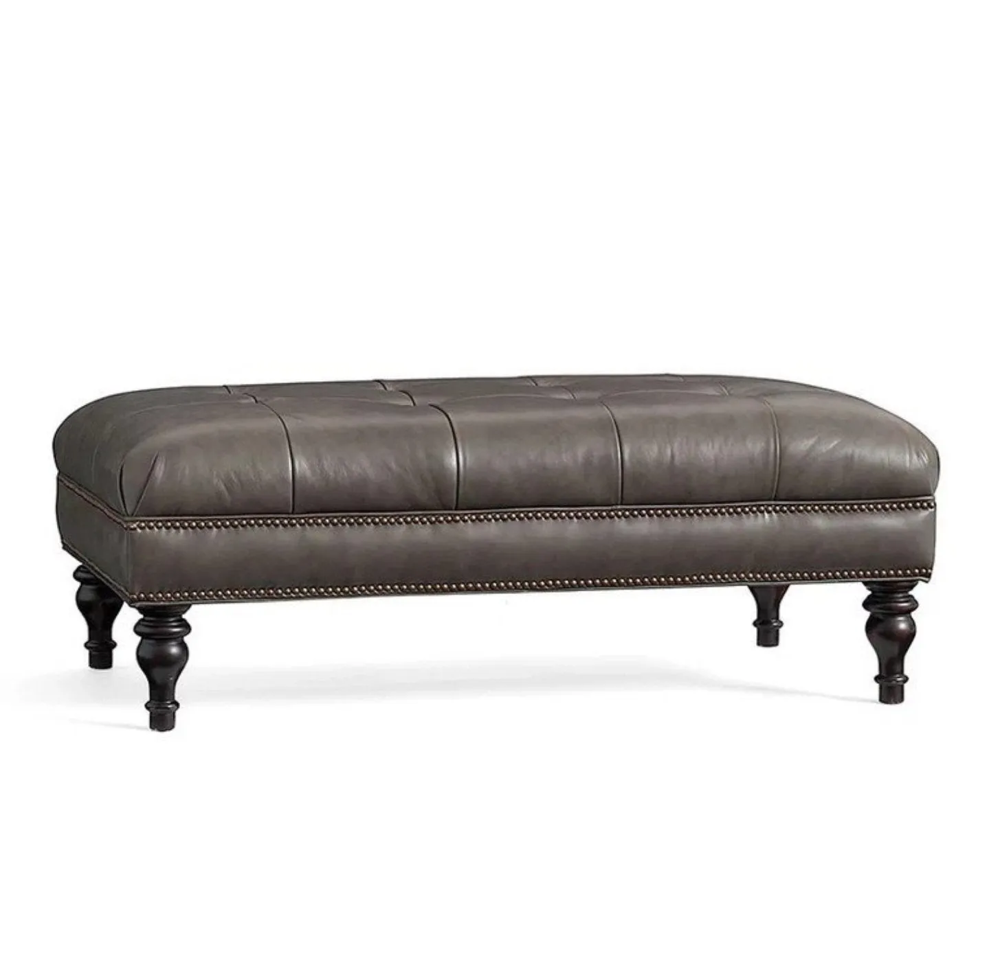 VICTOR Classic Faux Leather Ottoman Bench