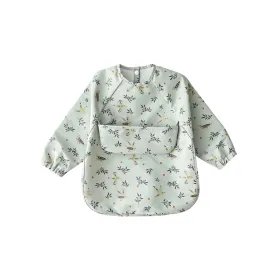 Waterproof Long Sleeve Baby Smock Bib in Tiny Tweet