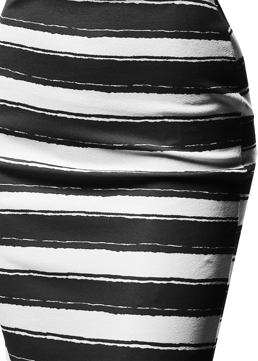 Women's Fitted Stretch Printed High Waist Midi Pencil Skirt